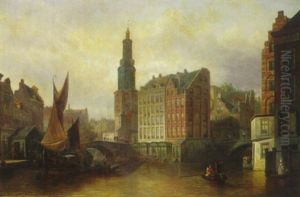 Vue D'amsterdam by Elias Pieter van Bommel