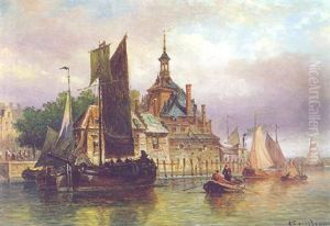 Das Alte Haupttor An Der Maasflus In Rotterdam