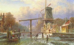 De Overtoom In Amsterdam by Elias Pieter van Bommel