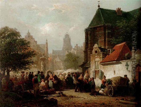 A Market Day On Zaltbommel - view 1