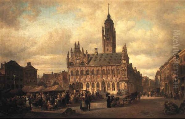 Market Place In Middleburg, Holland - view 1