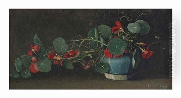 Indian Cress In A Ginger Pot - view 1