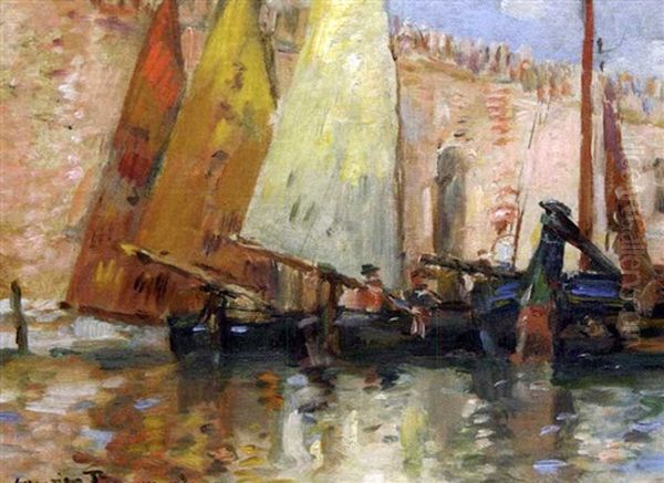 Barques De Pecheurs Dans Le Port - view 1