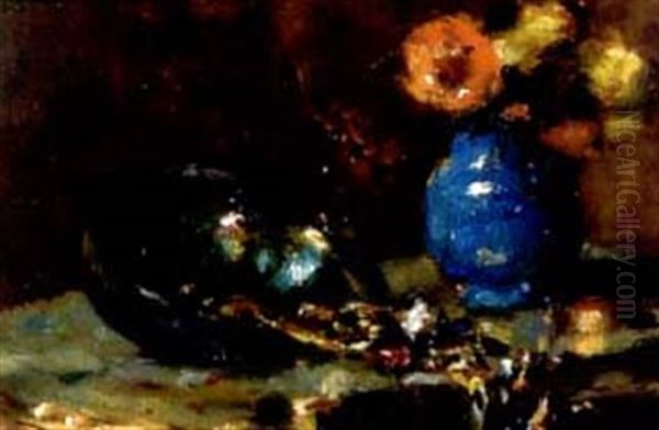 Stilleben Mit Blauer Vase - view 1