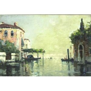 Venise: La Gondola Sous La Pergola by Maurice Bompard