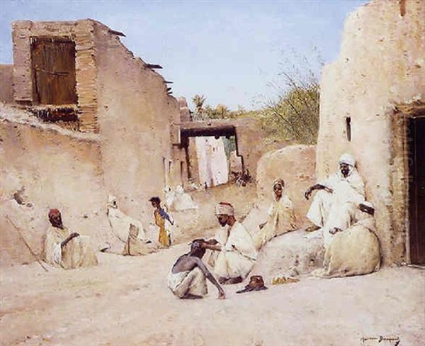 Arabes A L'entree Du Village - view 1