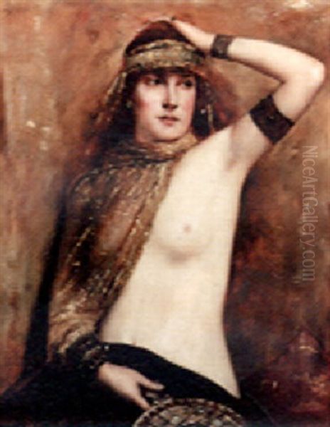 Oriental Lady In Gold Scarf - view 1
