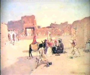 Scene De Village En Orient Scene De Village En Orient