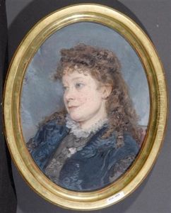 Portrait Einer Jungen Dame