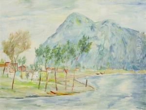 Paese Sul Lago by Angelo Del Bon