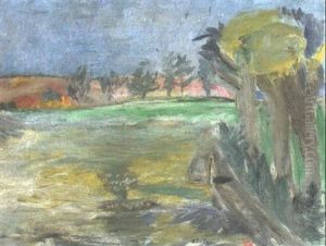 Prato E Collina Rossa by Angelo Del Bon