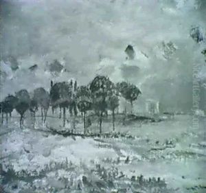 Pineta Nella Campagna Romana by Angelo Del Bon