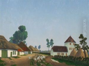 Vue De Ferme by Charles Le Bon