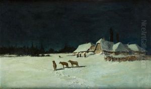 Wilki W Zimowym Pejzazu