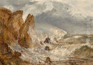 Rochers A Saint David, Pays De Galles by William Joseph J. C. Bond