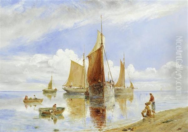 Moored Fishing Boats In A Calm - view 1