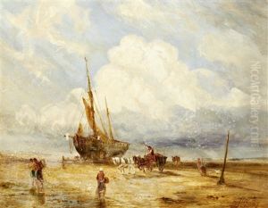 The Wreckers - Unloading A Beached Sailing Boat, Thought To Be Near Caernarvon