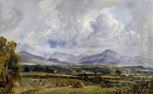 Carnarvon From Anglesey And Crowlands Abbey (pair) Carnarvon From Anglesey And Crowlands Abbey (pair)