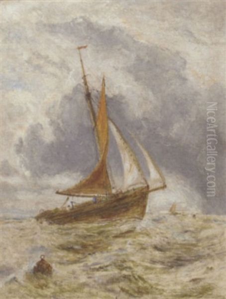 A Fishing Vessel At Sea - view 1