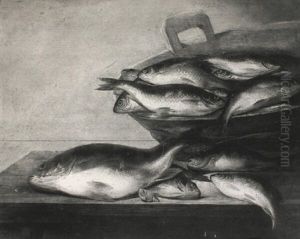 A Still Life Of Fish by Jan De Bondt