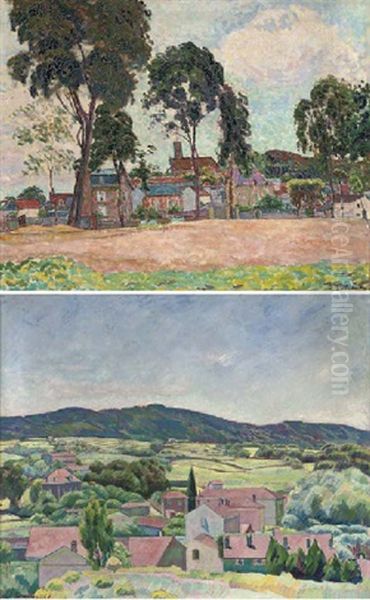 A Village In The South Of France (+ Another Similar, Smaller; 2 Works) - view 1