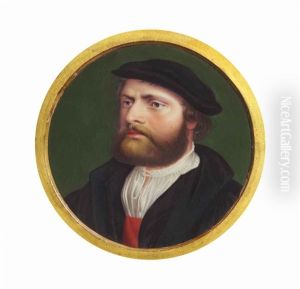Self-portrait Of Hans Holbein The Younger (1497/98-1543), In Black Gown, White Shirt With Red Tunic, Black Cap; After Hans Holbein The Younger