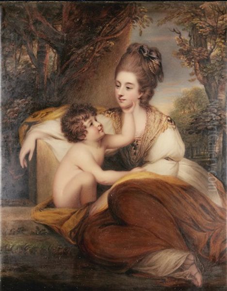 Portrait Of Lady Elizabeth Alicia Maria Herbert, Later Countess Of Carnarvon (1752-1826) And Her Son Charles Herbert (1774-1808) - view 1