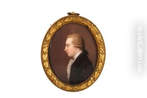 Portrait Miniature Of John Hope, Profile Facing Left, Wearing A Black Coat And White Tied Cravat