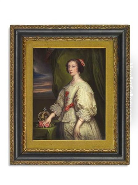 Queen Henrietta Maria (1609-1669), Consort Of King Charles I Of England (1600-1649) (after Sir Anthony Van Dyck) - view 1
