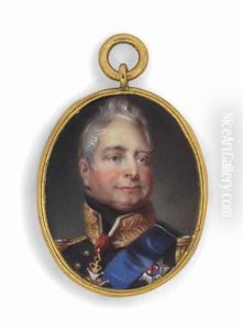King William Iv (1765-1837), In Blue Coat With Gold Embroidered Collar And Gold Epaulettes, Wearing The Blue Sash And Breast-star Of The Order Of The Garter And The Badge Of The Order Of The Bath (after Andrew Morton) by Henry Bone
