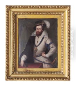 Possibly King Christian Iv Of Denmark, Or Henry Somerset, 5th Earl Of Worcester by Henry Bone
