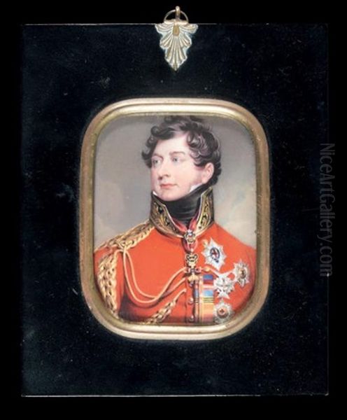 Portrait Du Roi George Iv Comme Prince Regent (1762 - 1830), En Uniforme De Marechal De Camp, Portant Les Ordres De La Toison D'or, De La Jarretiere, Du Saint - Esprit Et De L'aigle Noir, D'apres Sir Thomas Lawrence - view 1