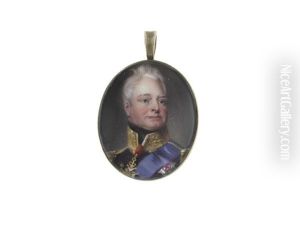 William Iv (1765-1837), King Of The United Kingdom Of Great Britain And Ireland And King Of Hanover (1830-1837), Wearing Black Stock And Coat With Red Standing Collar Embroidered With Gold by Henry Bone