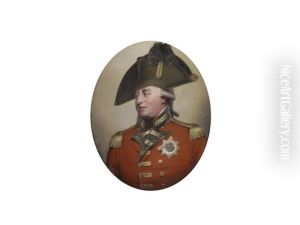 A Pair Of Miniatures Portraying George Iii (1738-1820), King Of Great Britain And Ireland (1760-1801), King Of The United Kingdom (1801-1820) And His Wife, Queen Charlotte (1744-1818); The Former by Henry Bone