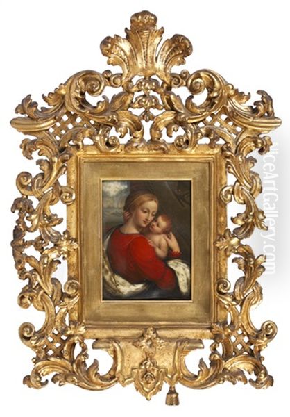 Madonna And Child, Seated Before An Aperture (after Giovanni Piertro Rizzoli) - view 1