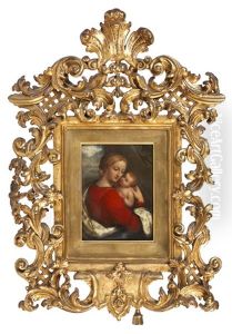 Madonna And Child, Seated Before An Aperture (after Giovanni Piertro Rizzoli)