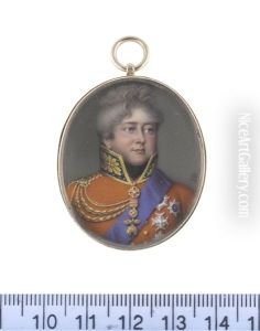 George Iv (1762-1830), King Of The United Kingdom Of Great Britain And Ireland And Of Hanover (1820-1830), Wearing Red Coat With Blue... by Henry Bone