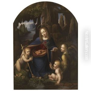 Madonna Of The Rocks (after Leonardo Da Vinci) by Henry Bone