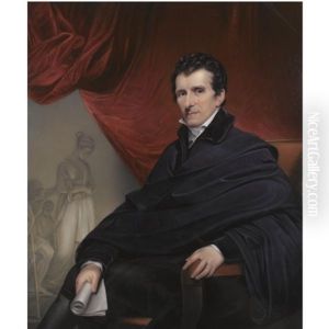 Portrait Of Antonio Canova by Henry Bone