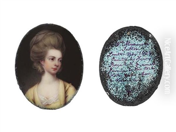 Mary Manners-sutton In Yellow Dress With White Underdress, Her Light Brown Hair Curled And Upswept - view 1