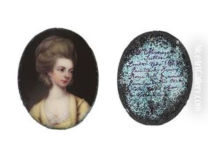Mary Manners-sutton In Yellow Dress With White Underdress, Her Light Brown Hair Curled And Upswept by Henry Bone
