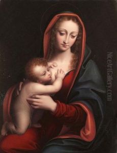 The Madonna With The Infant Jesus At Her Breast The Madonna With The Infant Jesus At Her Breast