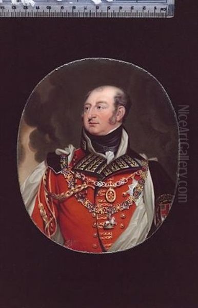 Frederick, Duke Of York And Albany, Wearing Field Marshal's Scarlet Uniform, White Silk Lined Black Velvet Mantle, Collar And Breast Star Of The Order Of The Garter (after Sir Thomas Lawrence) - view 1