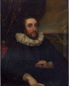 Portrait Of Thomas Henry Howard, Second Earl Of Arundel (after Sir Anthony Van Dyke) by Henry Bone