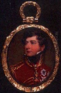 George Iv, As Prince Regent, In Field Marshal's Scarlet Jacket With Black Cravat by Henry Bone