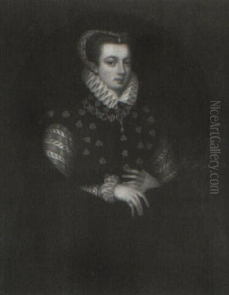 Mary, Queen Of Scots, Wearing Black Mourning Veil - view 1