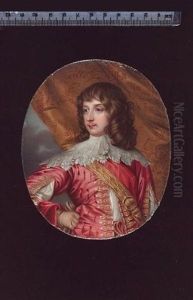 William Russell, 1st Duke And 5th Earl Of Bedford, Wearing Pink Doublet Slashed To Reveal White, Wide White Lace Collar, Gold Sword Belt Across His Chest (after Sir Anthony Van Dyck) William Russell, 1st Duke And 5th Earl Of Bedford, Wearing Pink Doublet Slashed To Reveal White, Wide White Lace Collar, Gold Sword Belt Across His Chest (after Sir Anthony Van Dyck)