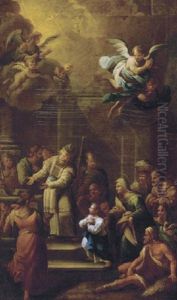 The Presentation Of The Virgin In The Temple by Matteo Bonechi