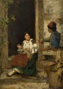 Le Vendeur Itinerant by Kazimierz Alchimowicz