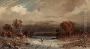 Figure Along A Desolate Road by George Robert Bonfield